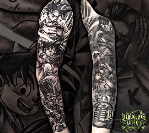 Shenron Sleeve Tattoo Designs. . Dragon ball z tattoo sleeve